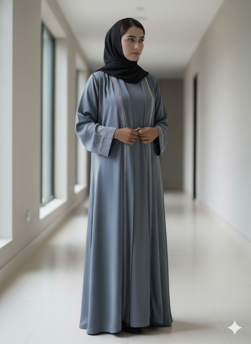 TikTok Coat Model Abaya With Inner – Code 475